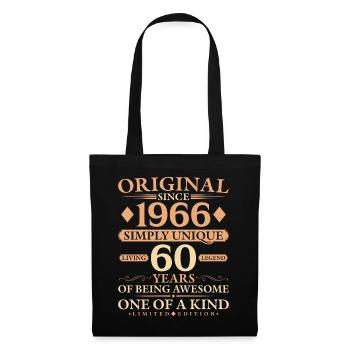 Original 1966 Living Legend 60th Birthday Gift - Stoffbeutel - Schwarz - Vorne
