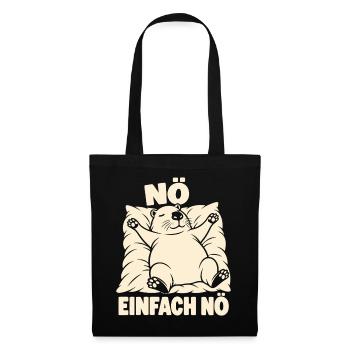 Nö, einfach nö – Schlafendes Capybara - Stoffbeutel - Schwarz - Vorne