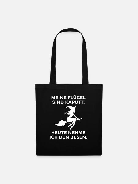 Hexen Spruch - Stoffbeutel - Schwarz