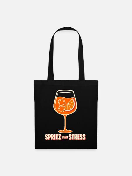 Spritz statt Stress - Stoffbeutel - Schwarz