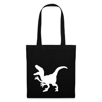 Dinosaures: Velociraptor - Sac en tissu - noir - Devant