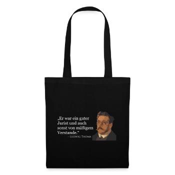 Ludwig Thoma citation - Sac en tissu - noir - Devant