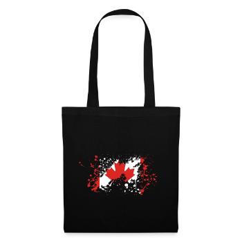 Blob drapeau canada - Sac en tissu - noir - Devant