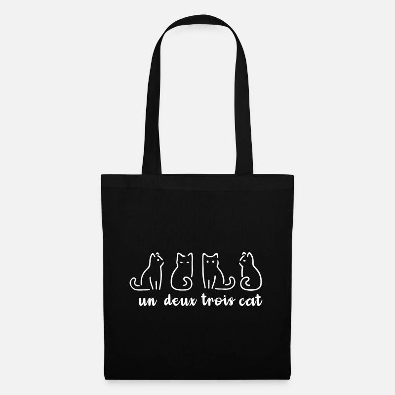 Un Deux Trois Cat - Tote Bag - black