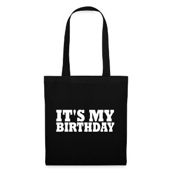 anniversaire - Sac en tissu - noir - Devant