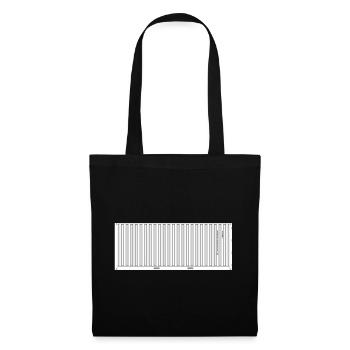 ISO-Conteneur maritime Conteneur Transport maritime TEU - Sac en tissu - noir - Devant