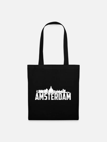 Amsterdam Skyline - Stoffbeutel - Schwarz