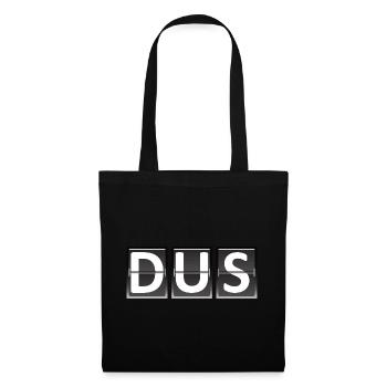 Fallblatt Anzeige Flughafen Düsseldorf (DUS) - Stoffbeutel - Schwarz - Vorne