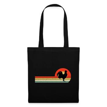 Hühnerliebhaber Geflügelzüchter Farming Vintage Retro - Stoffbeutel - Schwarz - Vorne
