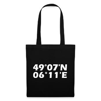 Coordonnées Metz - Sac en tissu - noir - Devant