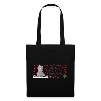 Cult Wolf Christmas, MÄHrry Christmäh's Heart - Tote Bag - black - Front
