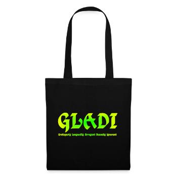 GLADI Großspurig - Stoffbeutel - Schwarz - Vorne