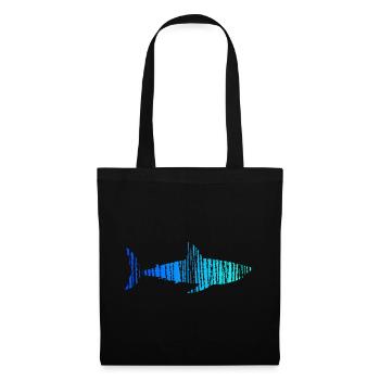 Pêche Pêcheur « Prédateur » Fish Hook Shark - Sac en tissu - noir - Devant