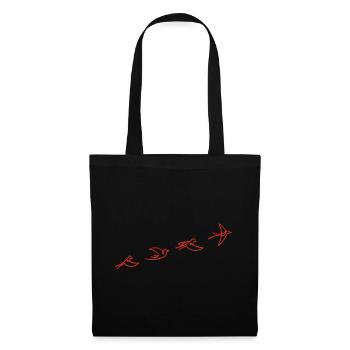 Le vol de l'oiseau rouge - Sac en tissu - noir - Devant