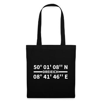 Dreieich coordinates - Tote Bag - black - Front
