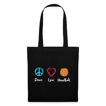 Paix Amour Handball - Sac en tissu - noir - Devant
