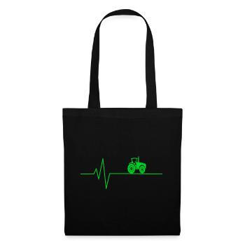 Tractor Heartbeat Farmer - Tote Bag - black - Front