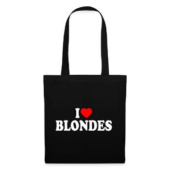I love blondes - Stoffbeutel - Schwarz - Vorne
