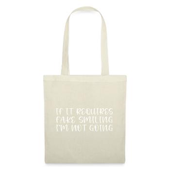 S’il faut faire semblant de sourire, je n’irai pas - Sac en tissu - nature - Devant