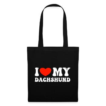 I Love My Dachshund - Tote Bag - black - Front