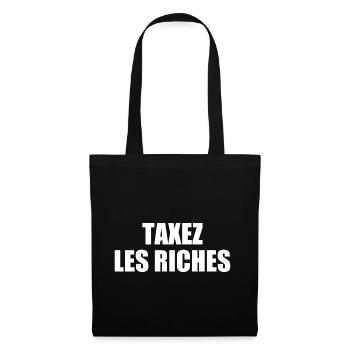taxez les riches - Sac en tissu - noir - Devant