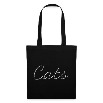 Cat's lettering only shadows - Tote Bag - black - Front
