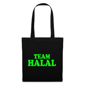 Team halal - Stoffbeutel - Schwarz - Vorne