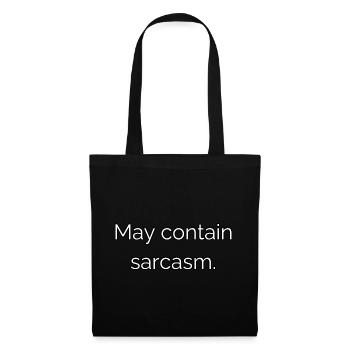 May contain sarcasm - funny classic design - Tote Bag - black - Front