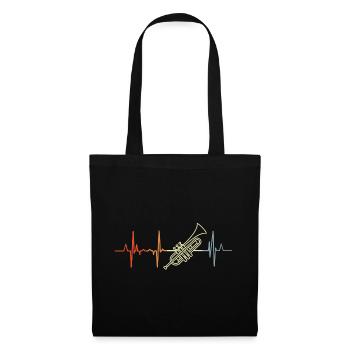 J’adore les trompettes - Sac en tissu - noir - Devant