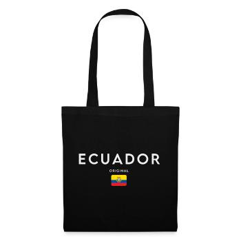 Drapeau de l’Équateur, fierté équatorienne - Sac en tissu - noir - Devant