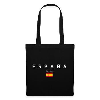 Flagge Spaniens, spanischer Stolz - Stoffbeutel - Schwarz - Vorne