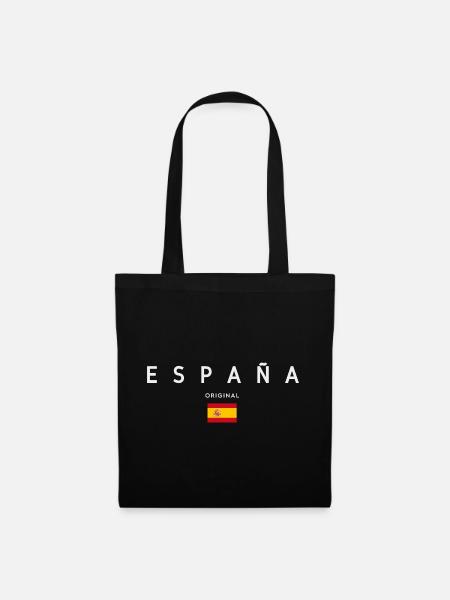 Flagge Spaniens, spanischer Stolz - Stoffbeutel - Schwarz