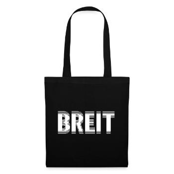 Breit Weiß by Falsches Design - Stoffbeutel - Schwarz - Vorne