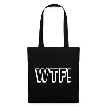 swear_WTF_white_ - Sac en tissu - noir - Devant