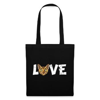 Bengal Cat Love Breed Portrait Feline Pet Lover Gi - Tote Bag - black - Front
