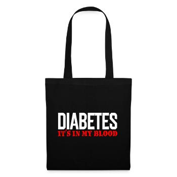 Diabetes liegt in meinem Blut - Stoffbeutel - Schwarz - Vorne