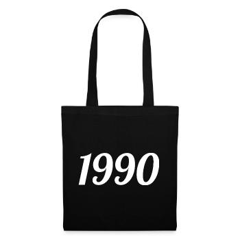 1990 Vintage 1990 Anniversaire Rétro 1990 Cadeau - Sac en tissu - noir - Devant