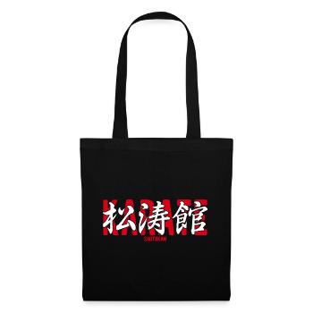 Shotokan Karate Martial Arts Dojo Kanji Japon - Sac en tissu - noir - Devant