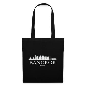 Bangkok Skyline, Bangkok Thailand - Stoffbeutel - Schwarz - Vorne