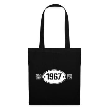 1967 Geburtstag 1967 - Stoffbeutel - Schwarz - Vorne