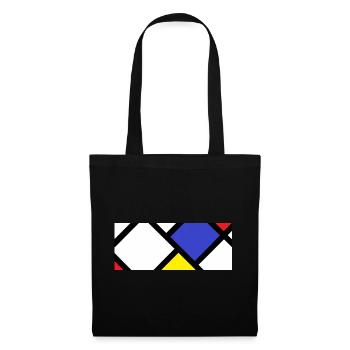 Contre-composition selon « De Stijl » - Sac en tissu - noir - Devant