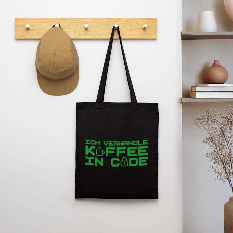 Informatik Verwandle Kaffee in Code Programmierer Stoffbeutel