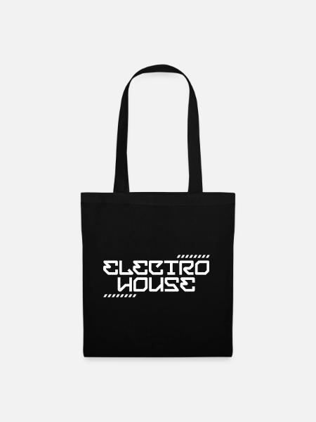 Electro House Musik-Logo - Stoffbeutel - Schwarz