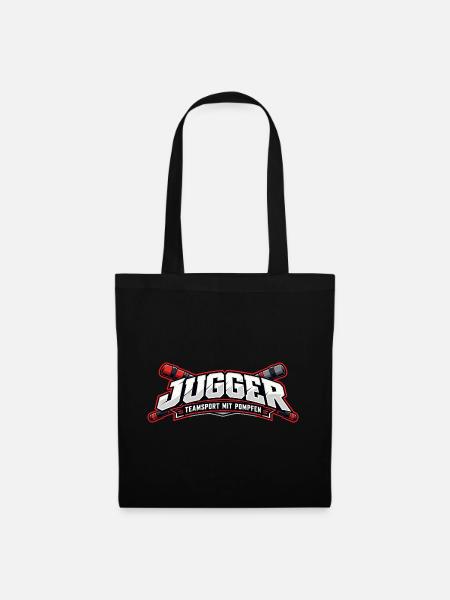 Jugger Teamlogo Banner RotSchwarz - Stoffbeutel - Schwarz