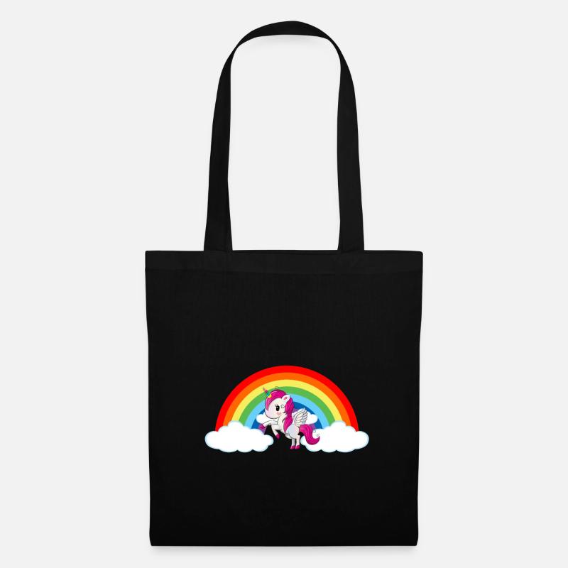 Einhorn Fabeltier Einhorn-Shirt Einhörner - Stoffbeutel - Schwarz