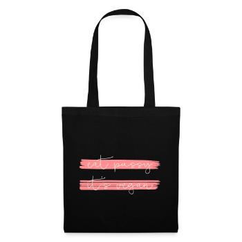 EAT PUSSY IT'S VEGAN - Sac en tissu - noir - Devant