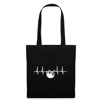 Sloth heartbeat EKG - gift idea - Tote Bag - black - Front