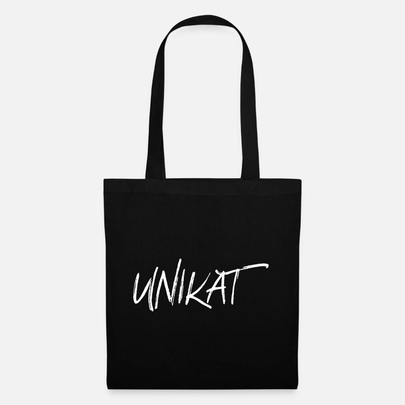 Unikat Schrift Spruch - Stoffbeutel - Schwarz