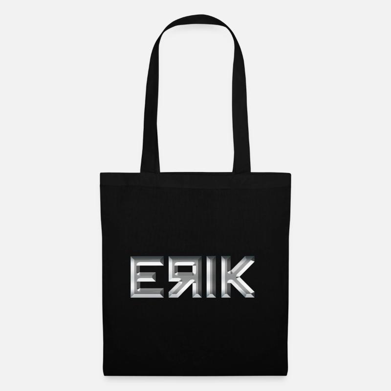 Erik Name - Stoffbeutel - Schwarz
