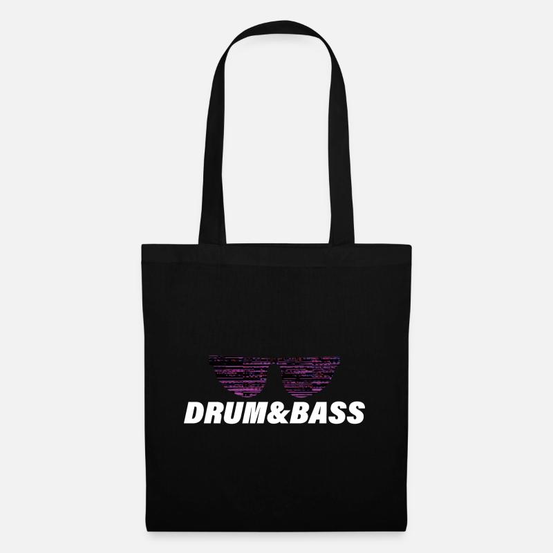 Musik Spruch Drum and Bass - Stoffbeutel - Schwarz